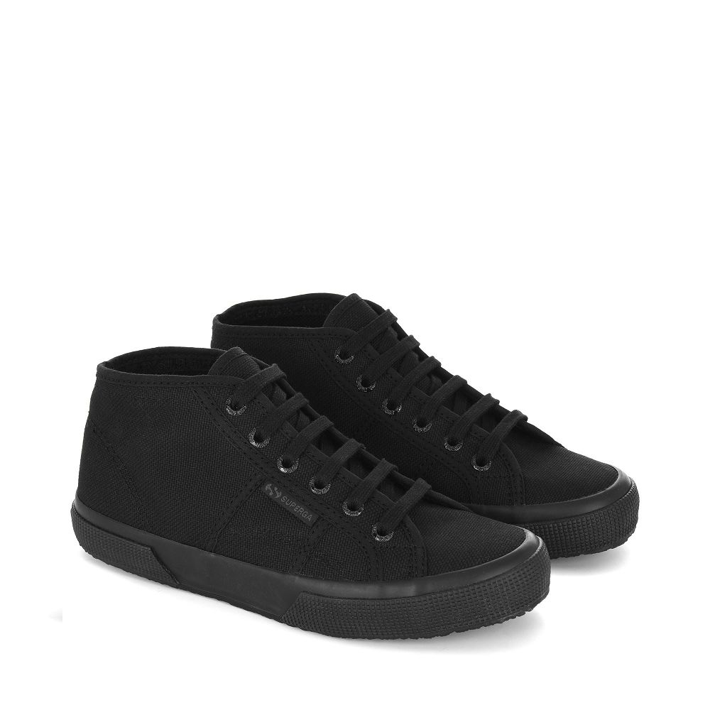 Superga 2754 Cotu Black High Top Sneakers - Men's Sneakers USA | US5485799